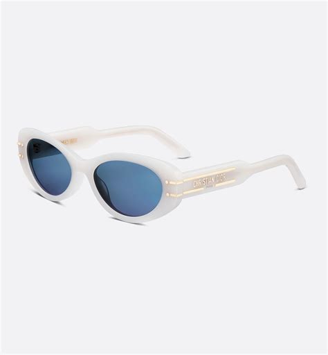 DiorSignature B8U Milky Ivory Oval Sunglasses 